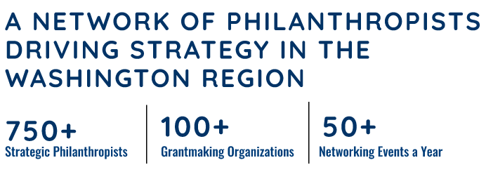 a network of philanthropists driving strategy in the Washington region